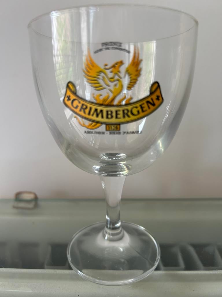 Bierglazen Grimbergen 15cl proefglazen, Verzamelen, Biermerken, Ophalen, Zo goed als nieuw