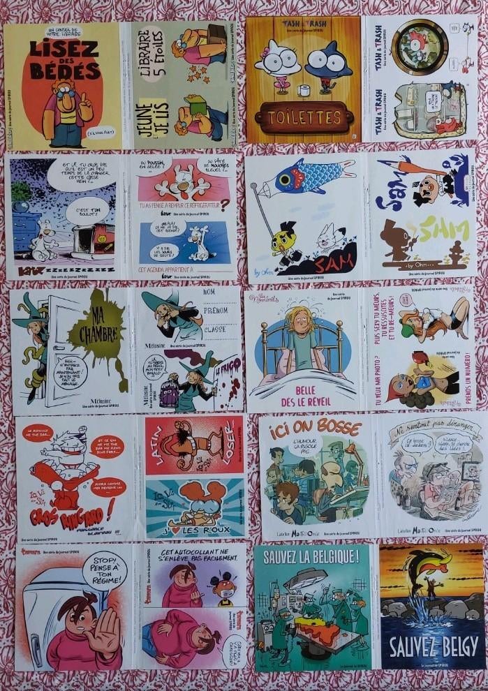 Autocollant du magazine Spirou, Enlèvement ou Envoi, Comme neuf, Bande dessinée ou Dessin animé
