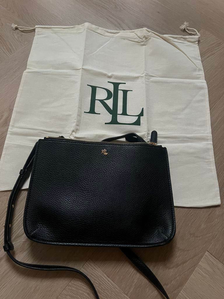 Polo Ralph Lauren crossbody tas zwart, Handtassen en Accessoires, Tassen | Damestassen, Ophalen, Nieuw, Zwart