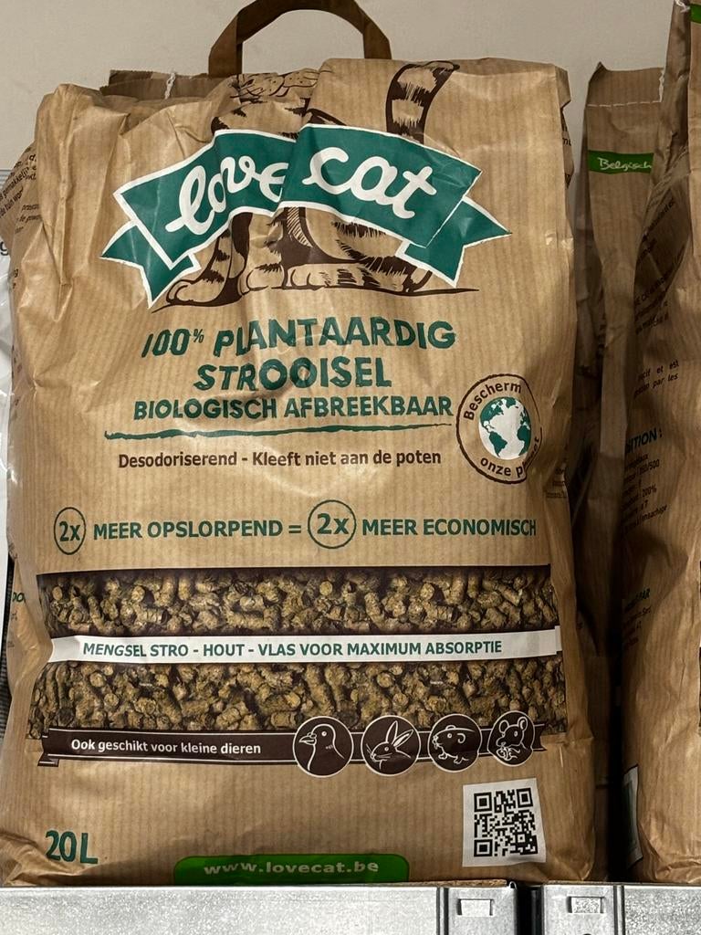 Kattenbakvulling plantaardig LOVE CAT, Ophalen, Nieuw, Gesloten