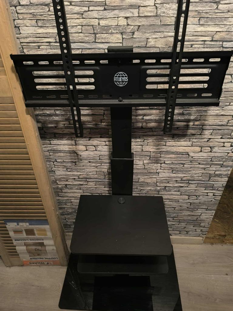 Flatscreen-tv-standaard tv meubel, Ophalen, Zo goed als nieuw, Glas, 100 tot 150 cm