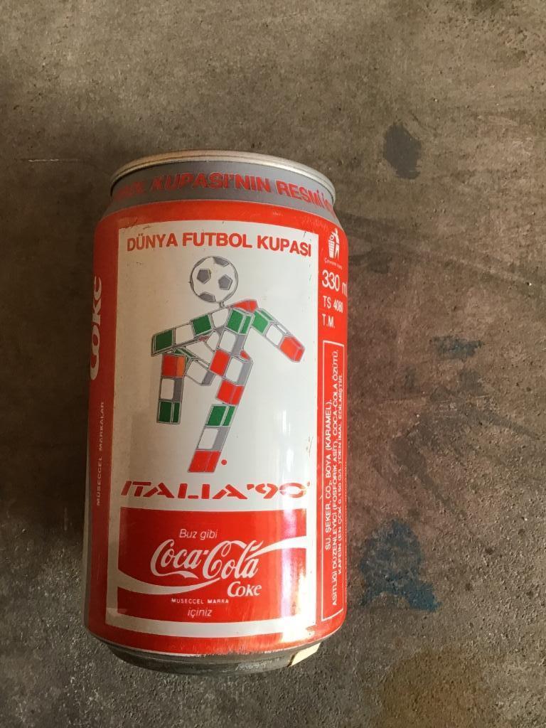 Coca-Cola blikje Turkije wereldbeker voetbal 90, Enlèvement ou Envoi, Utilisé, Emballage