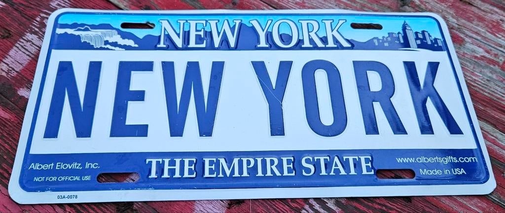 New York souvenir-kentekenplaat, Verzamelen, Overige Verzamelen, Zo goed als nieuw, Ophalen of Verzenden