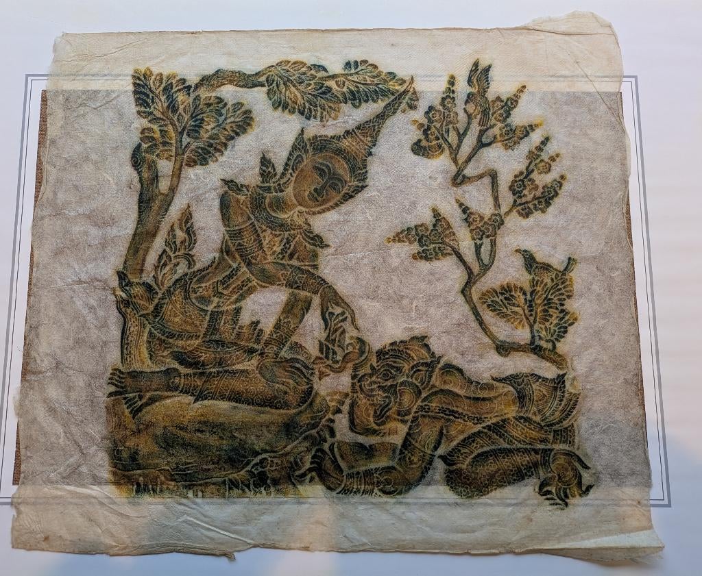 Thaise wrijvingen (rubbings) op rijstpapier, Antiek en Kunst, Ophalen of Verzenden