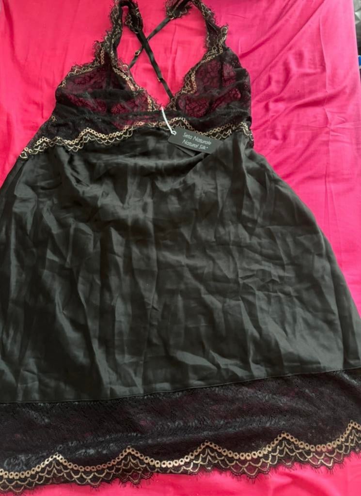 Nuisette en soie intimissimi neuve M, Enlèvement ou Envoi, Noir