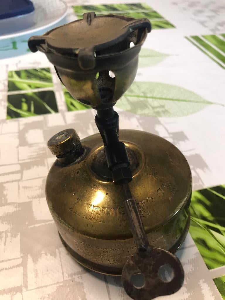 Oude koperen brandertje Radius nr42, Ophalen