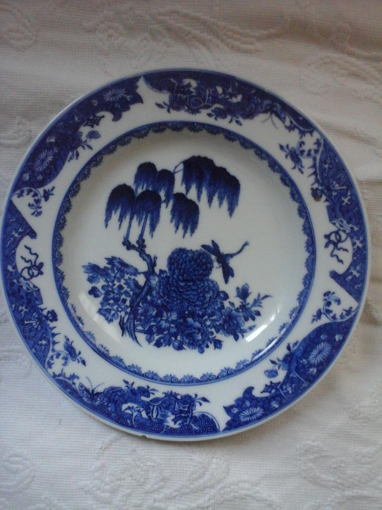 Qianlong periode 1750/80/23 cm Chinees porseleinen bord, Antiek en Kunst, Ophalen of Verzenden