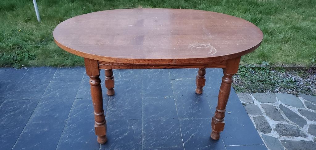 Keuken Tafel Ovaal, Ophalen of Verzenden, Gebruikt, Bruin, Hout