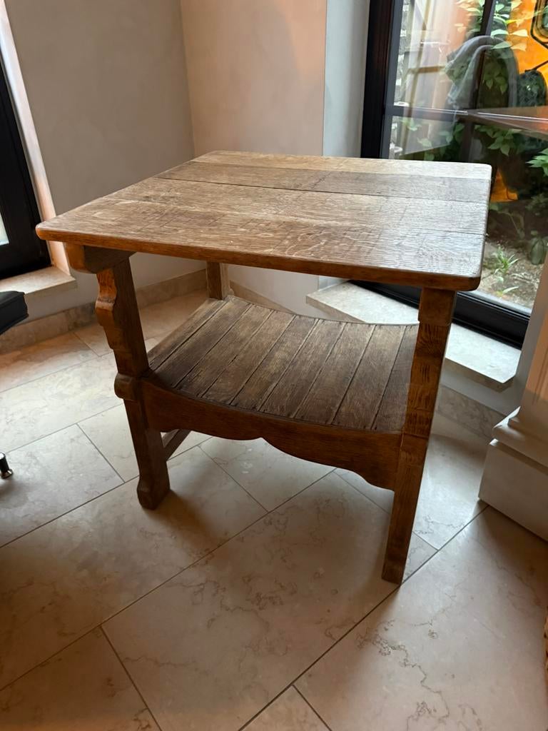 Antieke tafel/stoel, 55 à 75 cm, Enlèvement, Utilisé, Rectangulaire