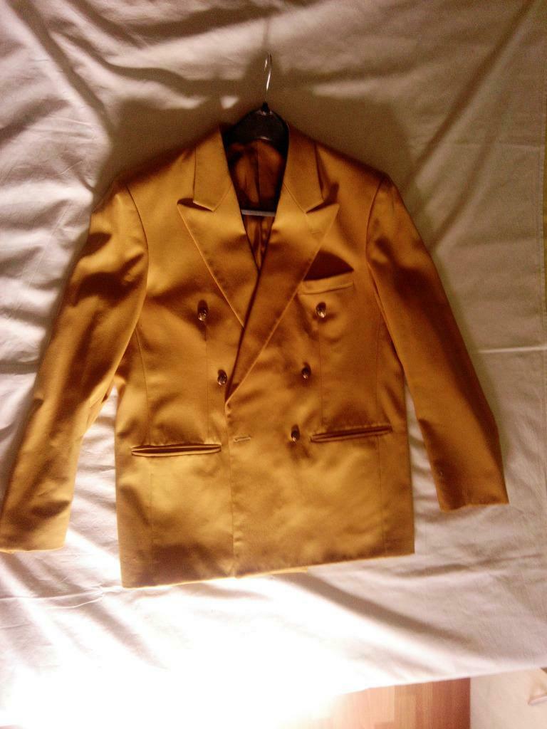 Veston Jaune en pur laine vierge, Enlèvement, Porté, Taille 52/54 (L), Jaune