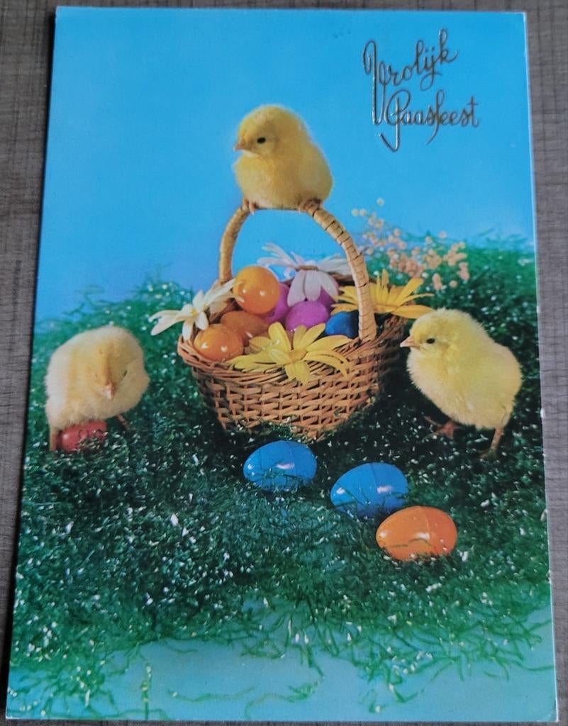 Oude postkaart: thema Pasen, Enlèvement ou Envoi, Affranchie, (Jour de) Fête