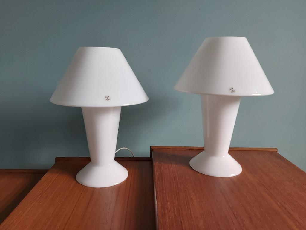 Paire de lampes Peill & Putzler en opaline blanche, Enlèvement ou Envoi, Comme neuf