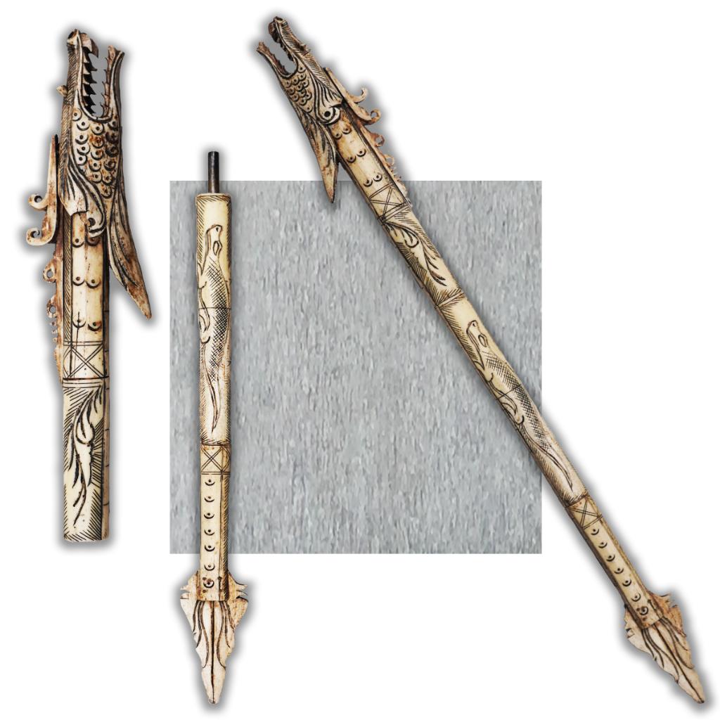 🚨Rare SARBACANE Empire Chinois ou Indonésie, Original, Envoi, Armée de terre, Épée ou sabre