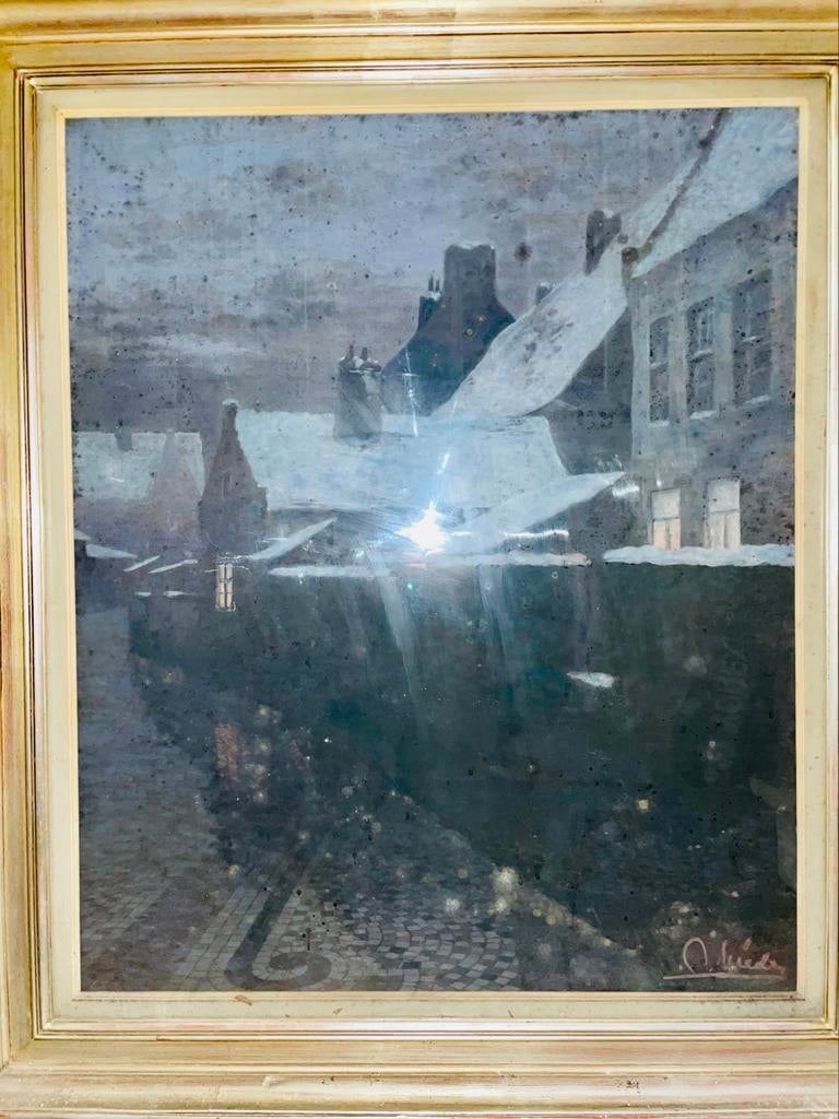 Lucien Spéder “Impression d’hiver” 1948, pastel, Antiek en Kunst, Ophalen