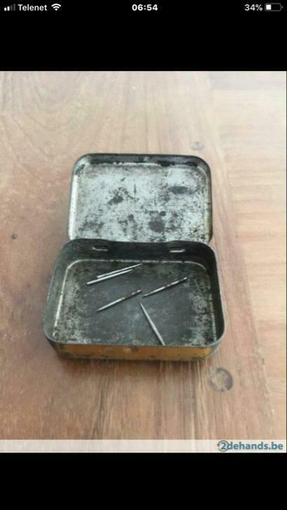 Grammofoon naalden in Tin, Ophalen, Zo goed als nieuw, Platenspeler-onderdeel, Overige merken