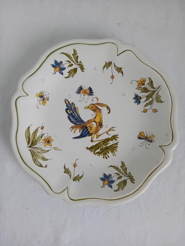 Assiette decoration Mustiers, Enlèvement ou Envoi
