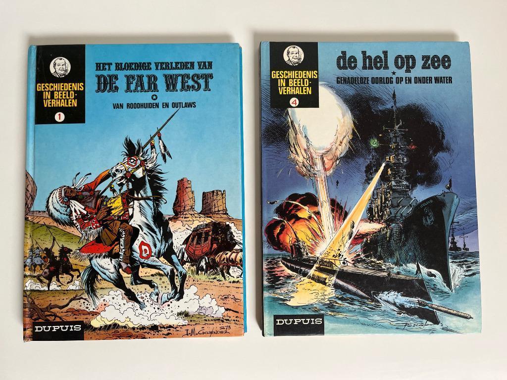 Oom Wim 1&4 - Far West & De hel op zee - 1974/1975, Boeken, Stripverhalen, Verzenden