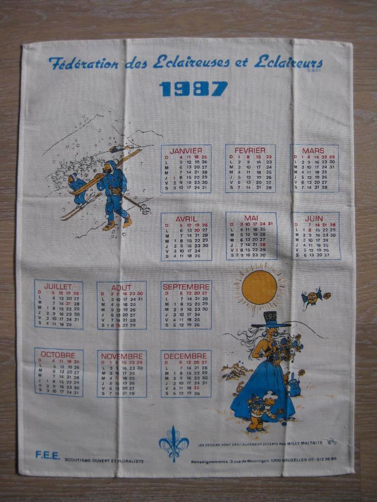 Tif et Tondu de Will calendrier scout 1988 TB, Enlèvement ou Envoi, Une BD, Will, Comme neuf