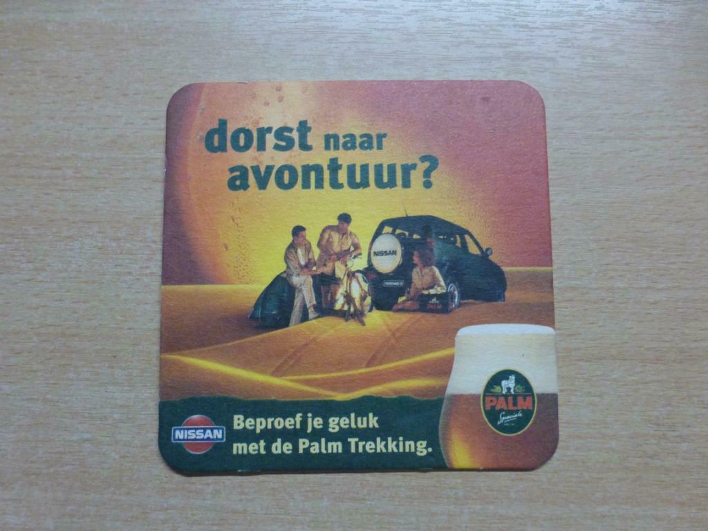 bierviltje palm nissan vt4 recto verso, Ophalen of Verzenden, Nieuw, Viltje(s), Palm