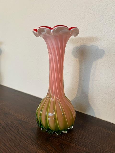 Rood - groene Murano vaas, Ophalen