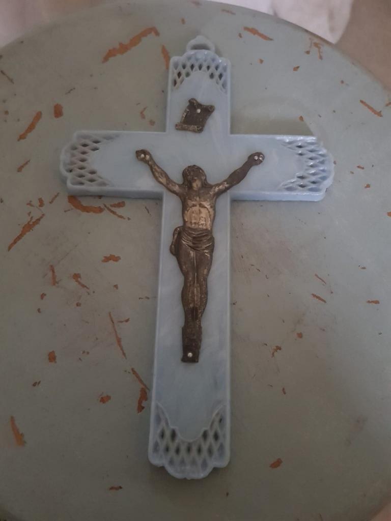 Vintage kruisje, Antiek en Kunst, Antiek | Religieuze voorwerpen, Ophalen of Verzenden