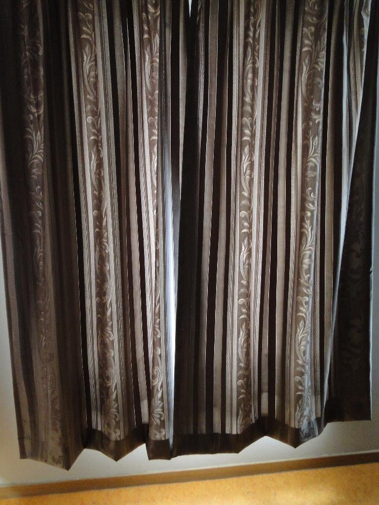 Ensemble de rideaux pour 3 fenêtres, Beige, Comme neuf, 100 à 150 cm, 150 à 200 cm