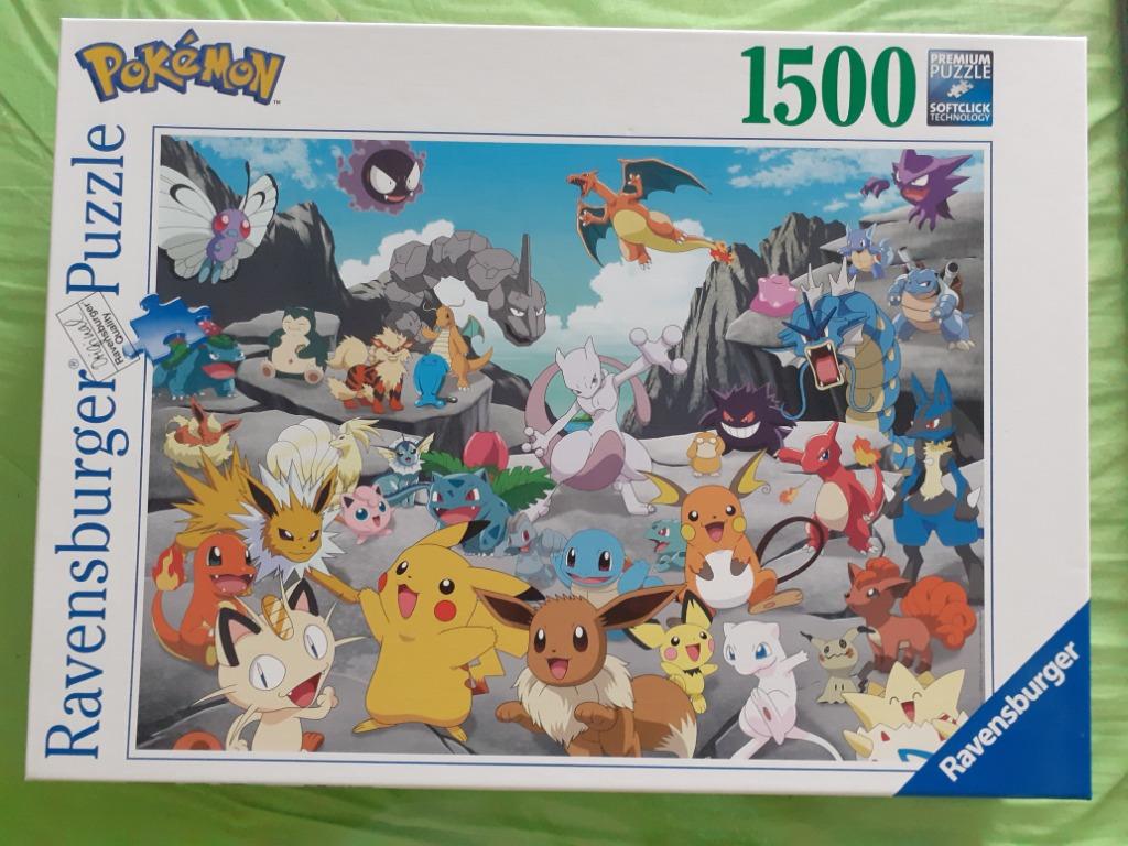 Pokémon puzzel 1500stuks, Enlèvement ou Envoi, 500 à 1500 pièces, Comme neuf, Puzzle