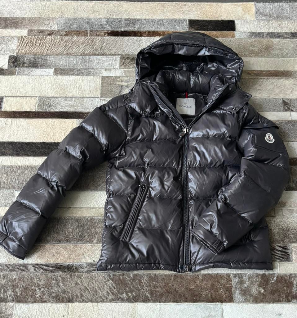 Moncler maya puffer jas grijs maat S origineel, Ophalen of Verzenden, Zo goed als nieuw, Maat 46 (S) of kleiner, Grijs