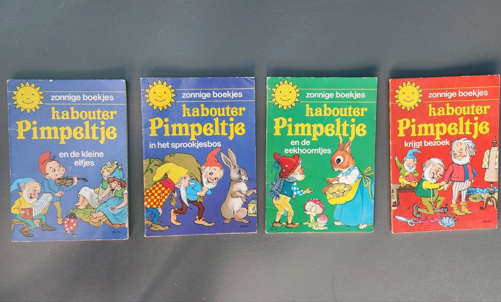 4 vintage Kabouter Pimpeltje boekjes complete reeks - Deltas, Boeken, Ophalen, Gelezen