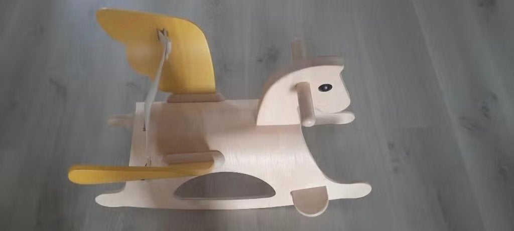 Houten schommelpaard, Kinderen en Baby's, Speelgoed | Hobbelfiguren, Ophalen, Zo goed als nieuw