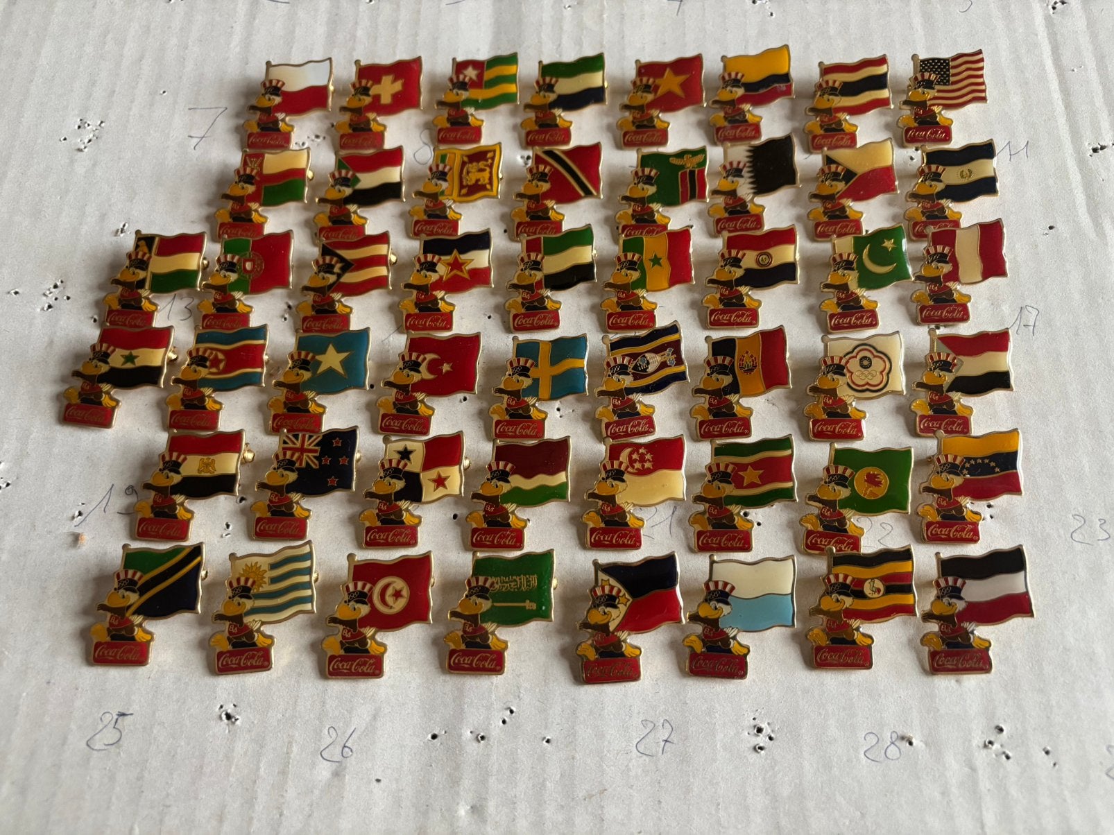 Set coca cola speldjes, Enlèvement ou Envoi, Utilisé, Marque, Insigne ou Pin's