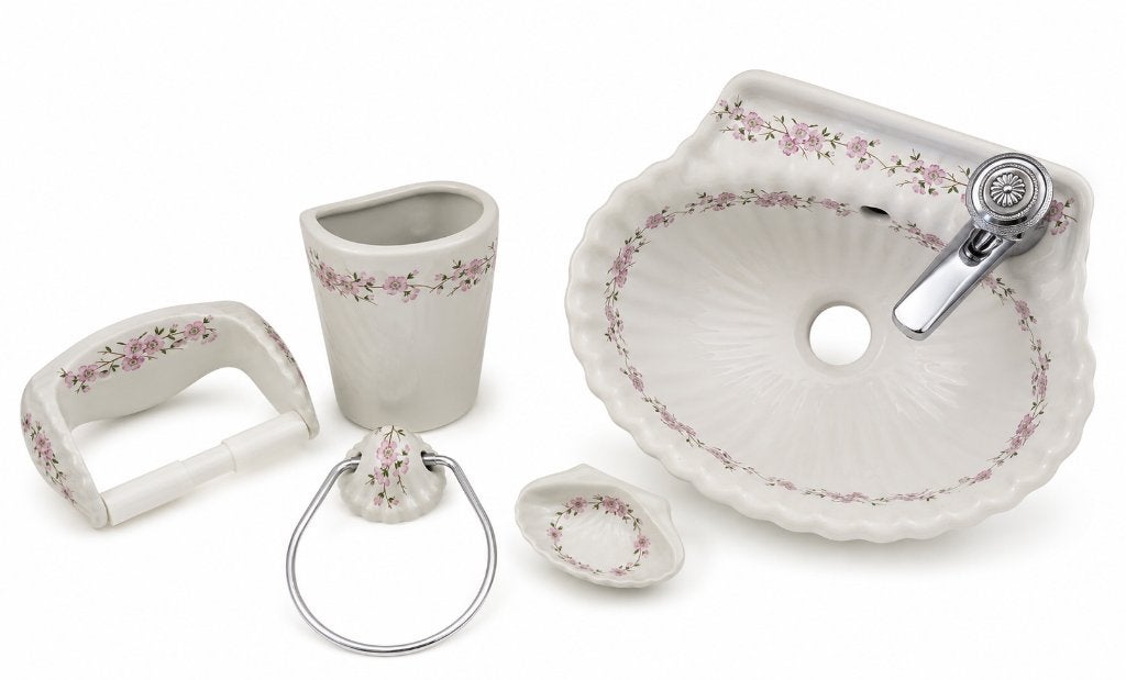 Badkamer toilet accessoires - vintage - Porcelaine de Paris, Ophalen, Minder dan 50 cm, Gebruikt, Overige typen