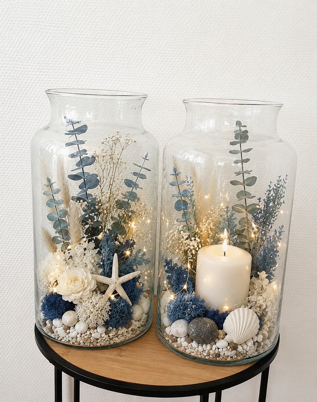 Lot de 2 Vases en Verre, Verre, Comme neuf, Ensemble, 33 cm