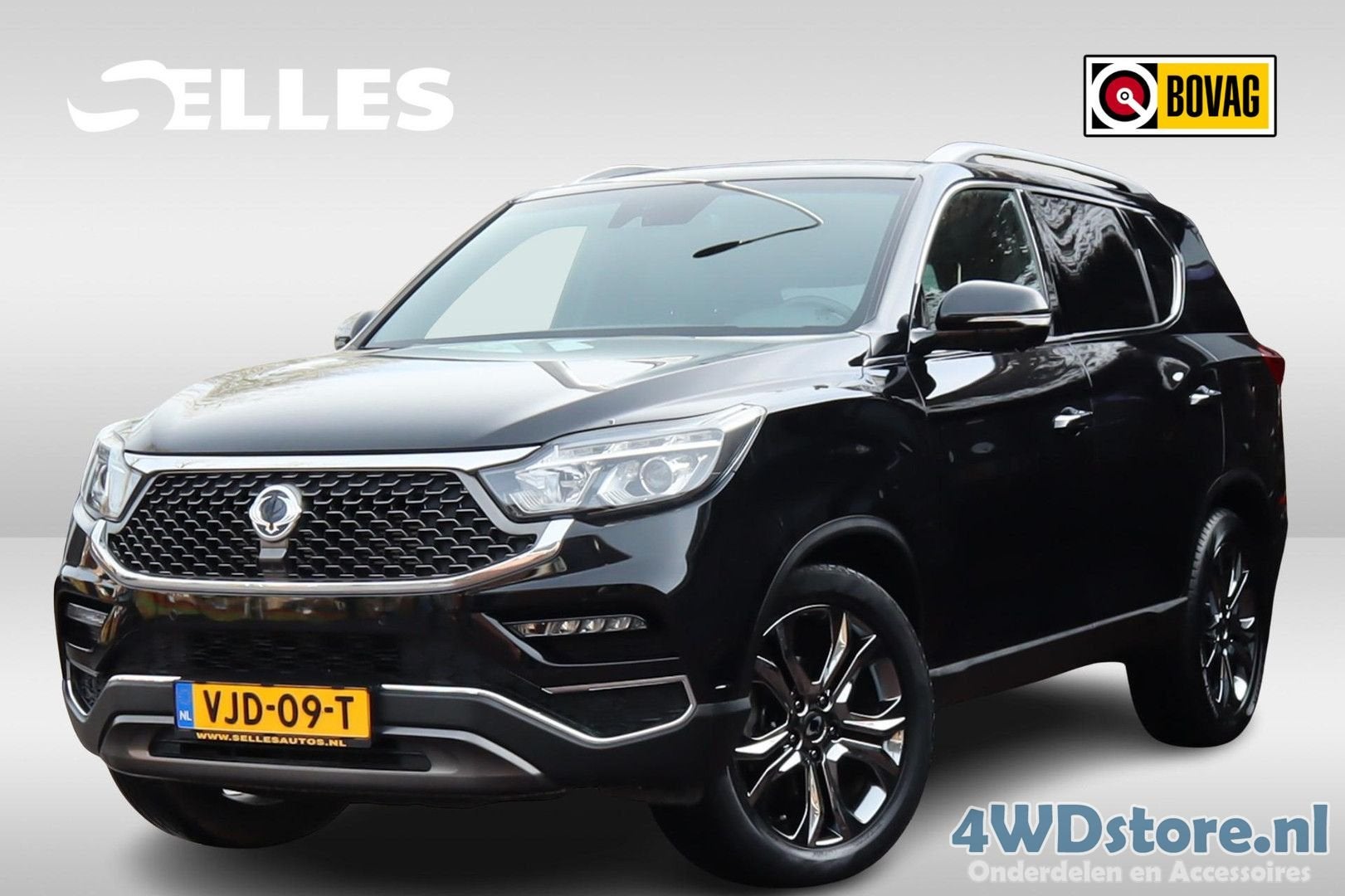 Ssangyong Rexton 2.2 e-XDi Sapphire | Stoel/Stuur verwarming, Auto's, SsangYong, Automaat, Rexton W, Parkeersensor, Zwart