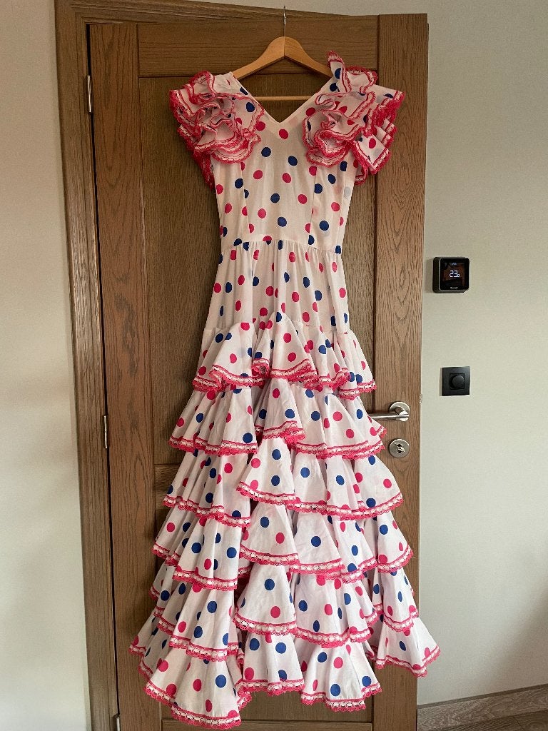 Spaanse jurk/ robe de spectacle maat 34, Animaux & Accessoires, Vêtements d'équitation, Enlèvement ou Envoi, Utilisé