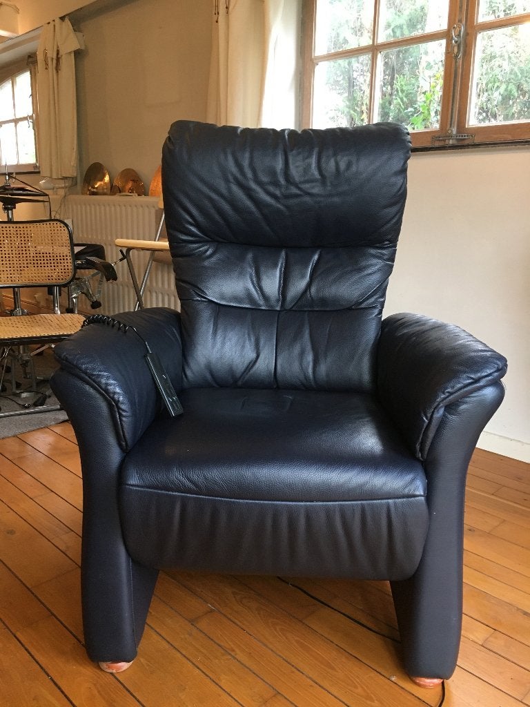 Fauteuil relax électrique cuir véritable, Moins de 75 cm, Enlèvement, Utilisé, 50 à 75 cm