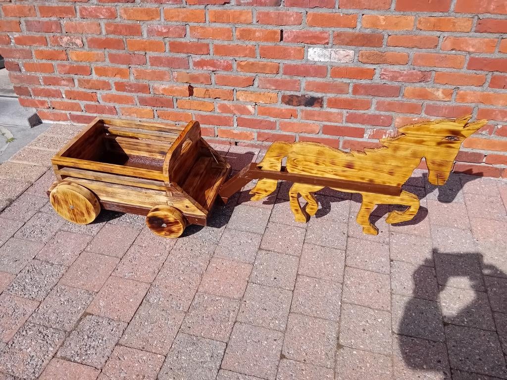 kar met paard, Enlèvement, Neuf, Bois