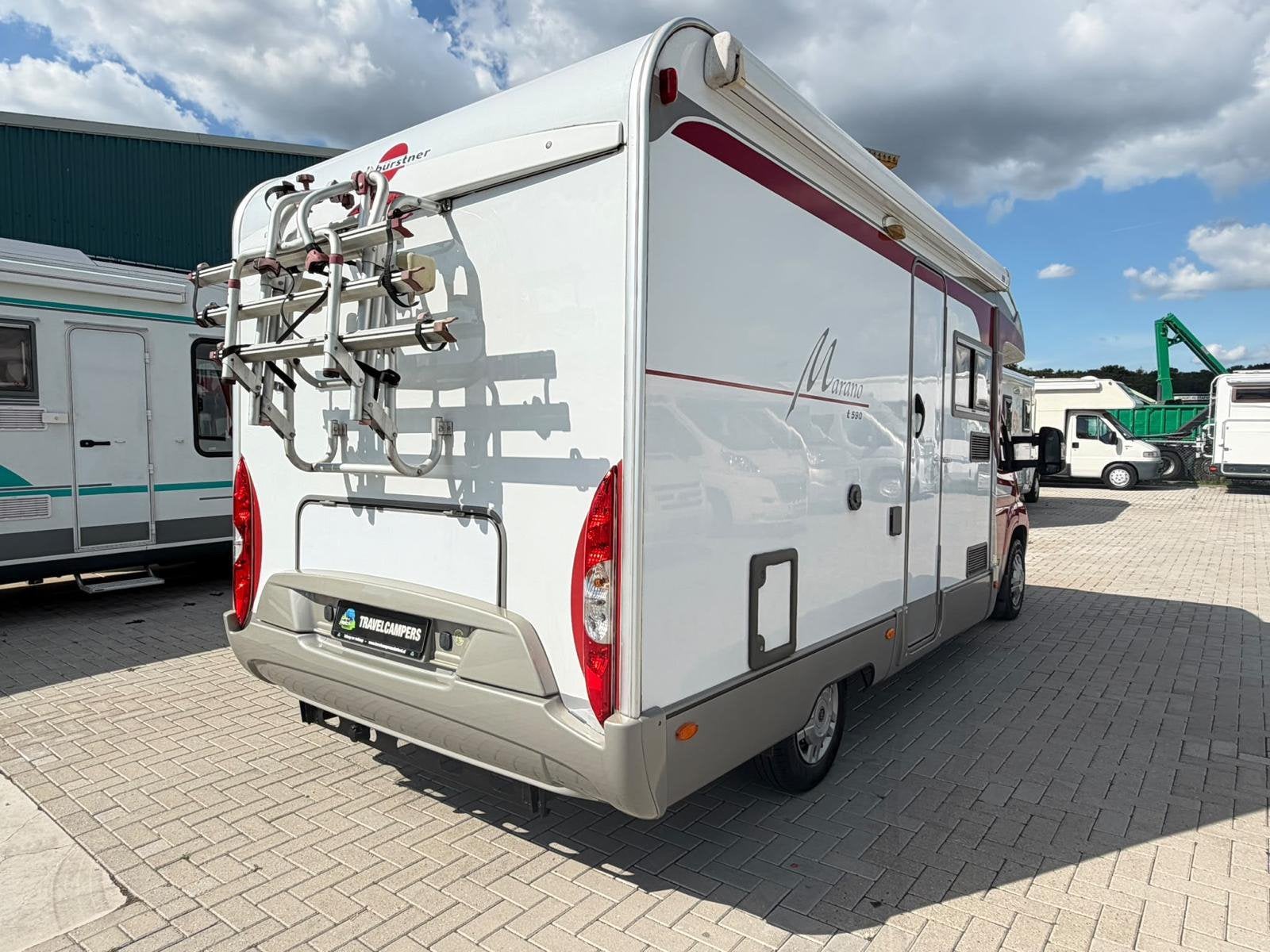 Bürstner Marano T 590 | 2007| 4 gordelplaatsen | Motorairco, Caravanes & Camping, Siège de train, Réfrigérateur, Fiat, Boîte manuelle