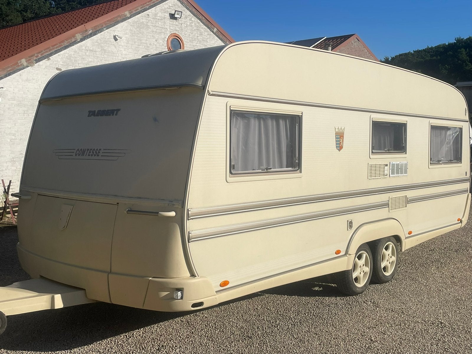 Grote Tabbert dubbelasser met 5 slaapplaatsen, Caravans en Kamperen, Vast bed, Rondzit, Tabbert, Bedrijf
