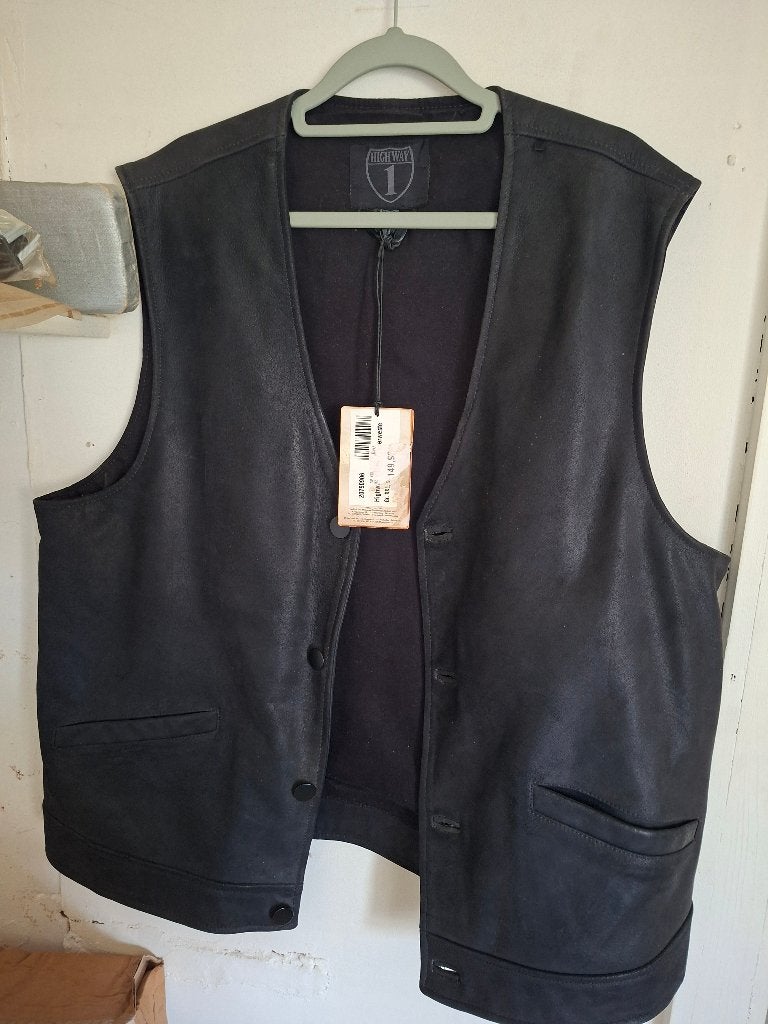 Leren Gilet XXL, Ophalen, Nieuw met kaartje, Jas | leer, Highway ONE