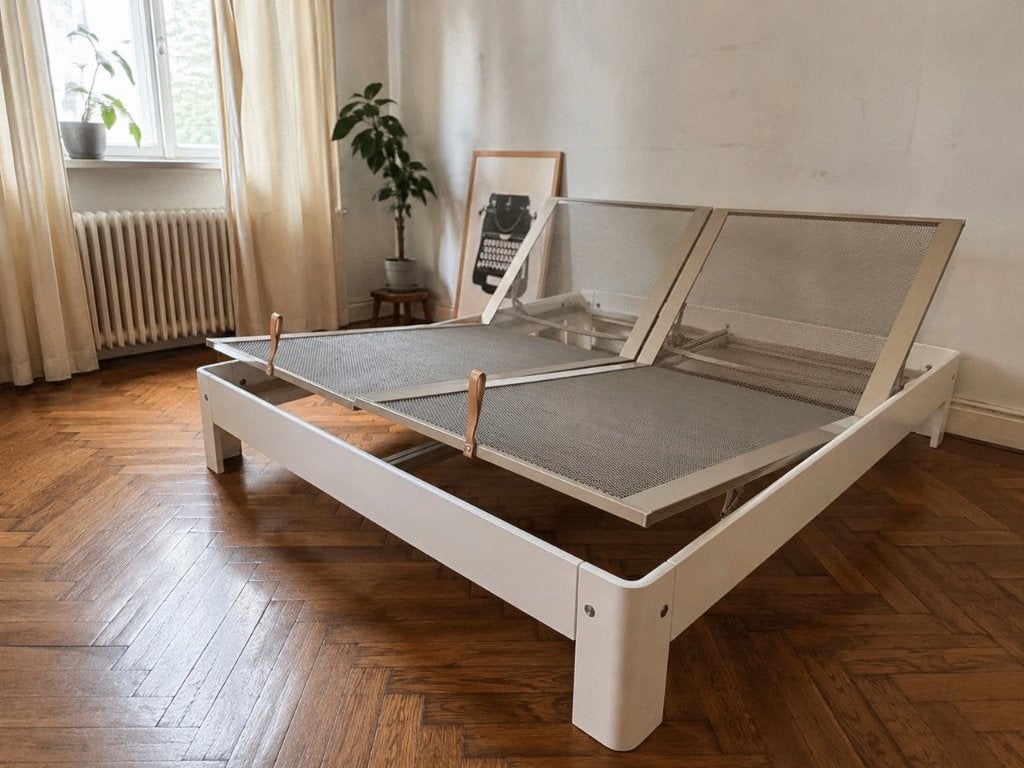 Auping 180 x 200 | Wit | Handverstelbaar | BEZORGEN MOGELIJK, Huis en Inrichting, Gebruikt, Wit, Tweepersoons, Ophalen of Verzenden