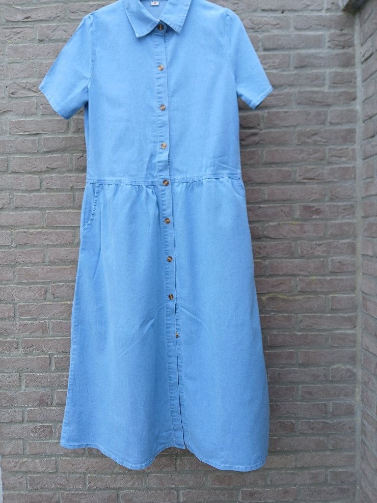 Prachtige jeansjurk nieuw maat medium, Maat 38/40 (M), Blauw, Nieuw, Ophalen of Verzenden