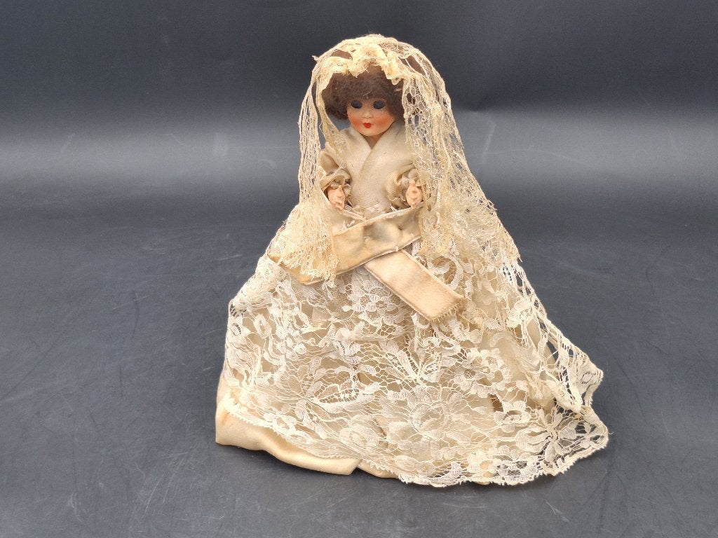 oud bruidspopje, jaren 50, Antiek en Kunst, Ophalen of Verzenden