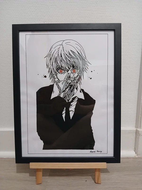 Hunter x Hunter frame, Minder dan 50 cm, Nieuw, Ophalen of Verzenden, Tekening