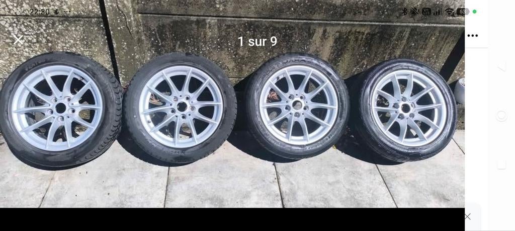 4 Jantes BMW d’origine 16” + pneus été – 5x112 – ET42, Enlèvement, Pneus été, Pneu(s)