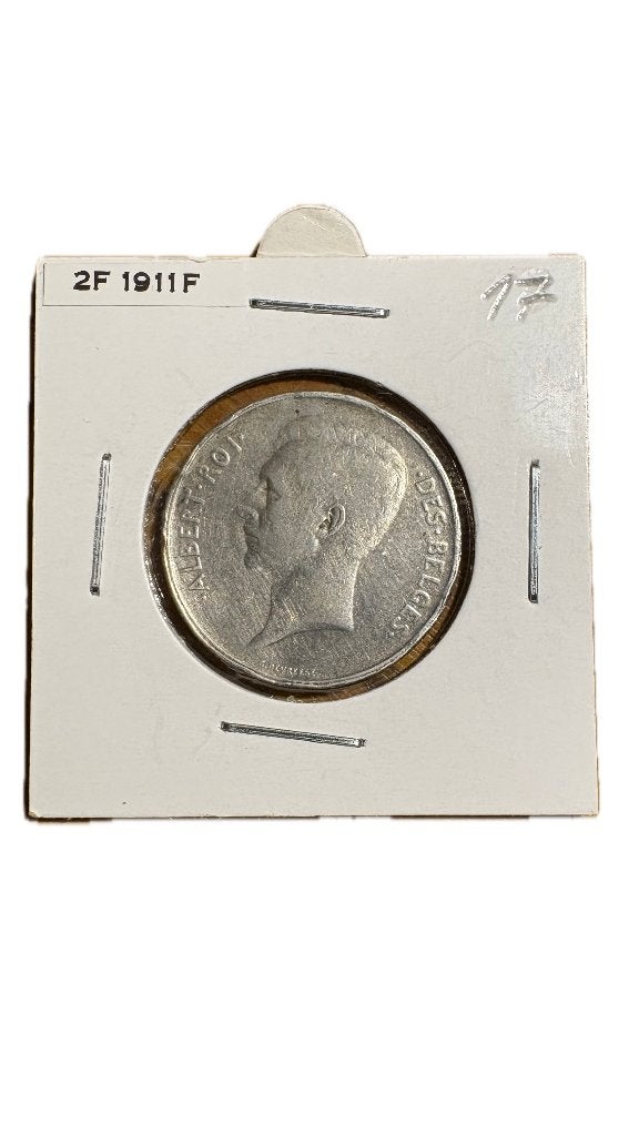 ALBERT I : Argent 2 FRANCS 1911F (1), Enlèvement ou Envoi, Argent, Argent