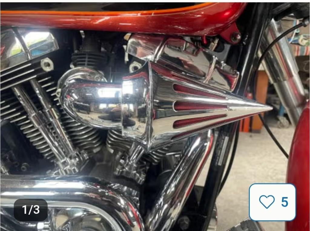 Creaming eagle luchtfilter voor harley. Zie foto's, Motoren, Ophalen, Gebruikt
