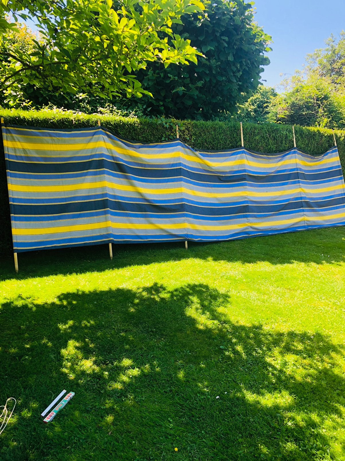 Paravent en coton long 5,75 Larg 1,48 prix 165€, Jardin & Terrasse, Enlèvement, Comme neuf