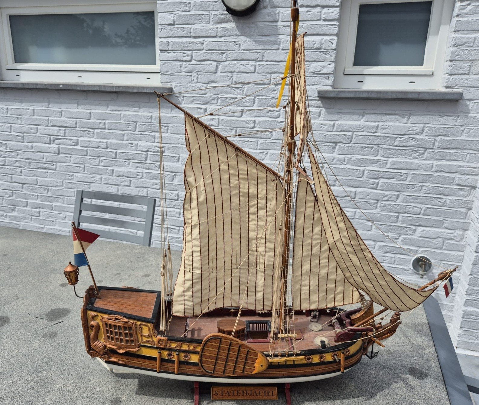 Schip in hout, Hobby en Vrije tijd, Modelbouw | Boten en Schepen, Ophalen