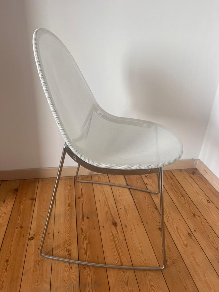 6 desigstoelen Calligaris, Maison & Meubles, Gris, Design, Enlèvement, Métal